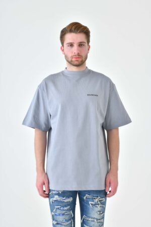 Balenciaga Logo Print Overfit T-Shirt Unisex - Grijs, L