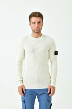 Stone Island Ribbed Lamswollen Trui 553C2