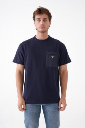 Prada Re-Nylon Triangle Plaque T-Shirt
