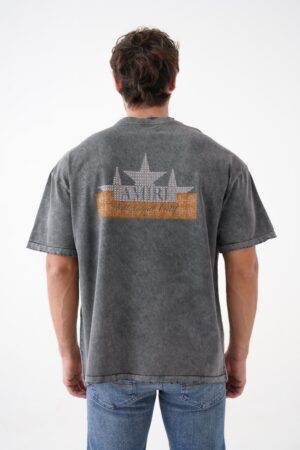 Amiri Crystal Star Washed Out Effect T-Shirt