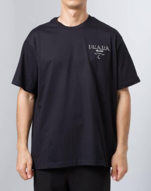 Prada Logo Embroidered T-Shirt