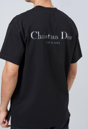 Christian Dior Logo Print Destroyed T-Shirt