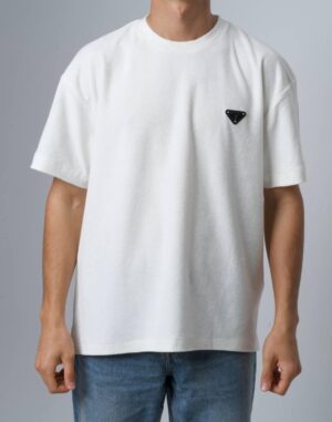 Prada Logo Plaque T-Shirt