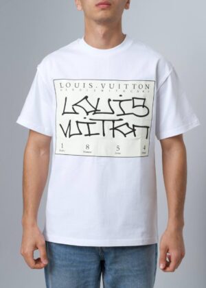 Louis Vuitton Signature Logo Embroidered T-Shirt