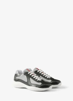 Prada America's Cup Patent Leather and technical fabric sneakers