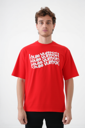 Louis Vuitton Wave Logo Print T-Shirt