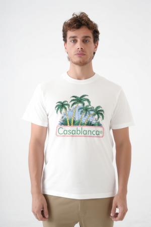 Casablanca X Browns Palm Tree Print T-Shirt