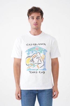 Casablanca 'Crayon Temple' Print T-Shirt