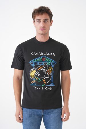 Casablanca 'Crayon Temple' Print T-Shirt