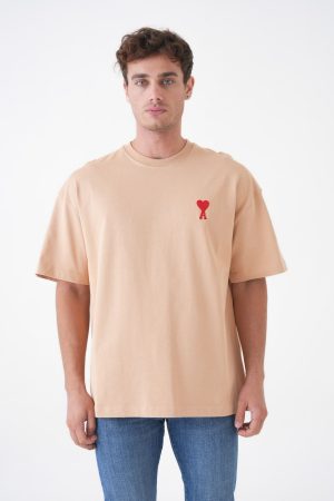 Ami Paris Heart Embroidered T-Shirt