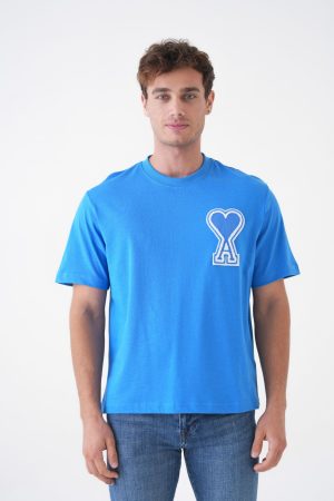 Ami Paris 'Oversized Heart' Embroidered T-Shirt