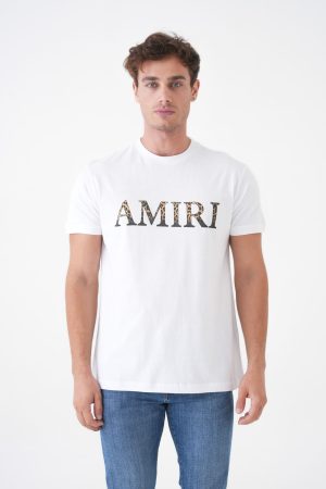 Amiri Leopard Logo Print T-Shirt