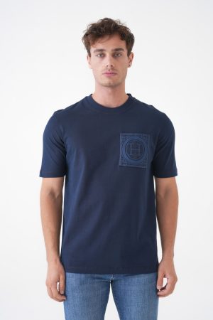 Hermes Logo Embroidered T-Shirt