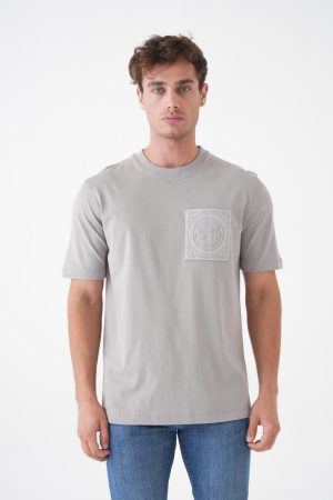 Hermes Logo Embroidered T-Shirt