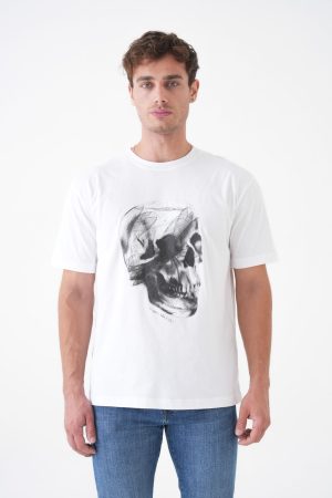Alexander McQueen Dragonfly Skull Print T-Shirt