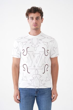 Louis Vuitton 'LV Arabesque' Embroidered T-Shirt
