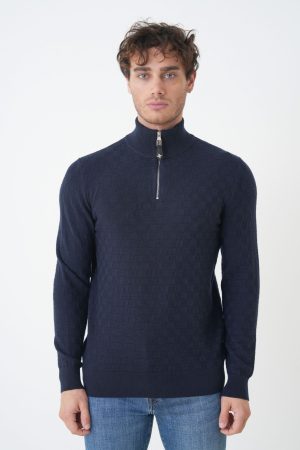 Louis Vuitton 'Damier Motif Signature' Half-Zip Trui