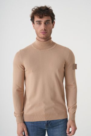 Stone Island Ghost 565FC Fijngebreide coltrui van wol