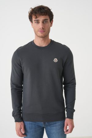 Moncler Logo Patch Crewneck Sweater