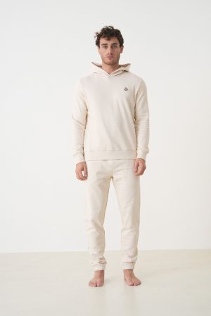 Moncler Logo Patch Cotton Hoodie + Logo patch cotton track pants jogging