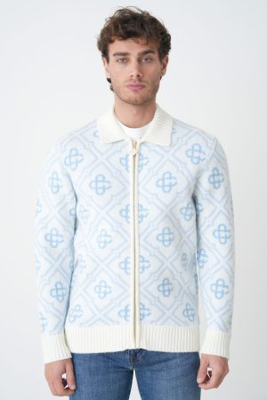 Casablanca 'Mohair Monogram' Zip-Up Vest