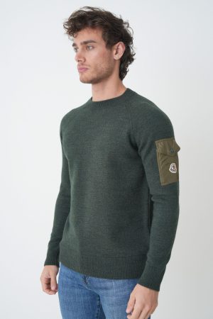 Moncler 'Sleeve Pocket' Crewneck Trui