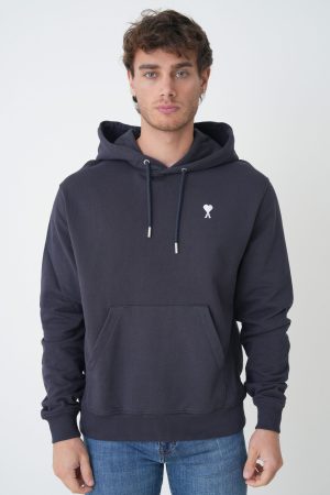 Ami Paris Heart Embroidered Hoodie