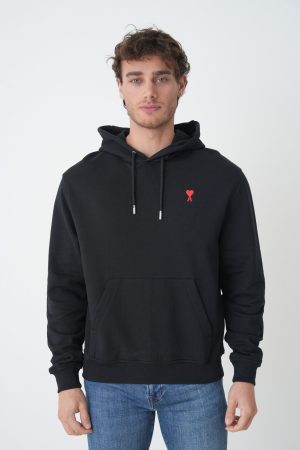 Ami Paris Heart Embroidered Hoodie