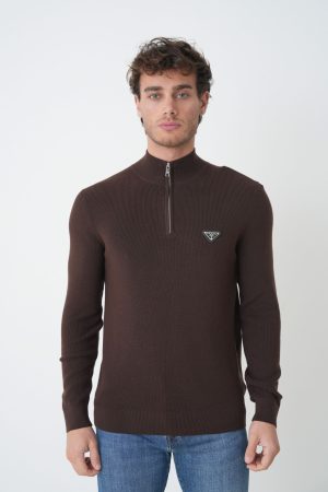 Prada 'Triangle Logo' Half-Zip Trui