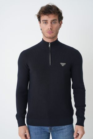 Prada 'Triangle Logo' Half-Zip Trui