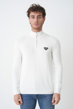 Prada 'Triangle Logo' Half-Zip Trui