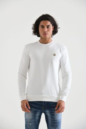 Moncler Logo Patch Crewneck Sweater