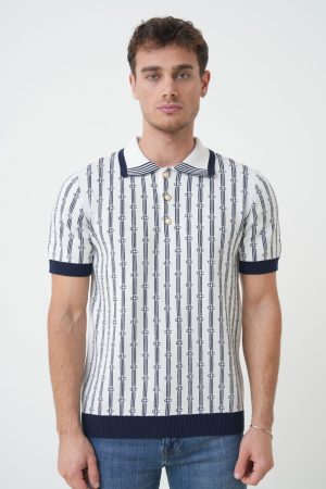 Casablanca Monogram Knitted Polo Shirt