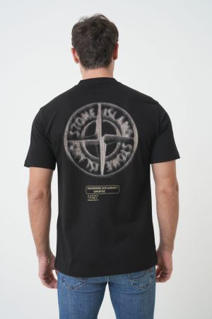 Stone Island 'Bleeding Compass' Print T-Shirt