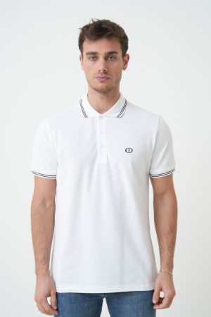 Christian Dior 'New CD Logo' Emboidered Polo Shirt
