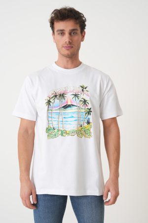 Casablanca 'Volcano' Print T-Shirt