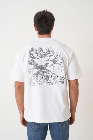 Stone Island 'Mega City Sky' Embroidery T-Shirt