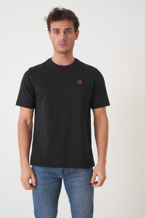 Hermès 'H Logo' Emboidered T-Shirt