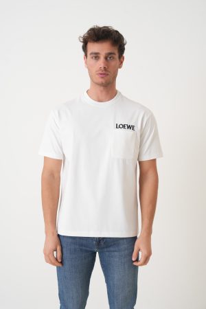 Loewe Pocket Detail Embroidered T-Shirt