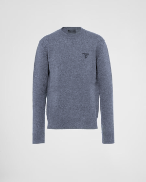 Prada Logo Embroidered Trui