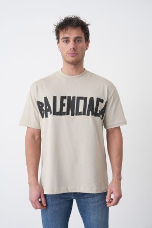 Balenciaga ' Destroyed New Tape Type' Print T-Shirt