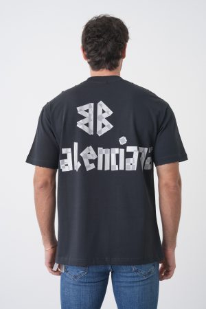 Balenciaga 'Desrtroyed New Tape Type' Print T-Shirt