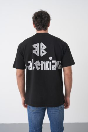 Balenciaga 'Destroyed New Tape Type' Print T-Shirt
