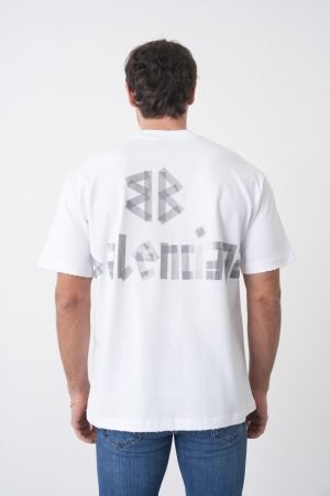 Balenciaga 'Destroyed New Tape Type' Print T-Shirt