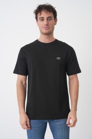 Christian Dior 'New CD Icon' Logo Embroidered T-Shirt