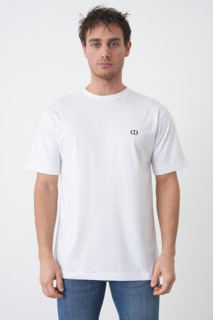 Christian Dior 'New CD Icon' Logo Embroidered T-Shirt
