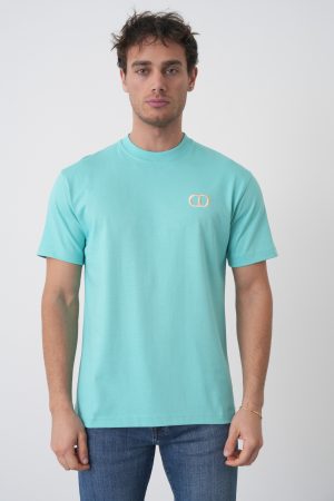 Christian Dior 'CD Icon' Logo Embroidered T-Shirt