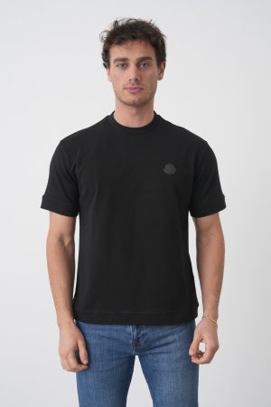 Moncler Leather Logo Patch T-Shirt