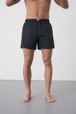 Prada 'Re-Nylon Triangle Plaque' Zwembroek