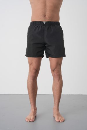 Prada 'Re-Nylon Triangle Plaque' Zwembroek